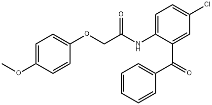 N-(2-benzoyl-4-chlorophenyl)-2-(4-methoxyphenoxy)acetamide Structure