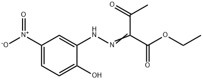 ethyl 2-({2-hydroxy-5-nitrophenyl}hydrazono)-3-oxobutanoate 구조식 이미지