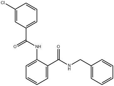 N-benzyl-2-[(3-chlorobenzoyl)amino]benzamide Structure