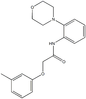 2-(3-methylphenoxy)-N-[2-(4-morpholinyl)phenyl]acetamide Structure