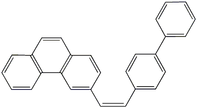 3-(2-[1,1'-biphenyl]-4-ylvinyl)phenanthrene Structure