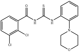 N-(2,3-dichlorobenzoyl)-N'-(2-morpholin-4-ylphenyl)thiourea Structure
