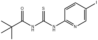 N-(2,2-dimethylpropanoyl)-N'-(5-iodo-2-pyridinyl)thiourea 구조식 이미지