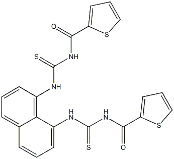 N'-(thien-2-ylcarbonyl)-N-[8-({[(thien-2-ylcarbonyl)amino]carbothioyl}amino)-1-naphthyl]thiourea 구조식 이미지