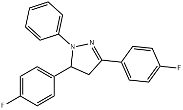 3,5-bis(4-fluorophenyl)-1-phenyl-4,5-dihydro-1H-pyrazole 구조식 이미지