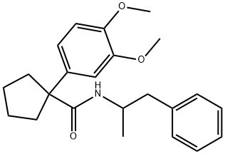 1-(3,4-dimethoxyphenyl)-N-(1-methyl-2-phenylethyl)cyclopentanecarboxamide Structure