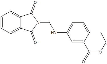 ethyl 3-{[(1,3-dioxo-1,3-dihydro-2H-isoindol-2-yl)methyl]amino}benzoate Structure