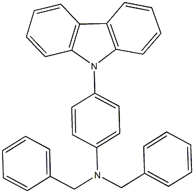 N,N-dibenzyl-N-[4-(9H-carbazol-9-yl)phenyl]amine Structure