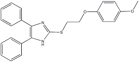 2-{[2-(4-methoxyphenoxy)ethyl]sulfanyl}-4,5-diphenyl-1H-imidazole 구조식 이미지