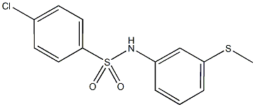 4-chloro-N-[3-(methylsulfanyl)phenyl]benzenesulfonamide 구조식 이미지