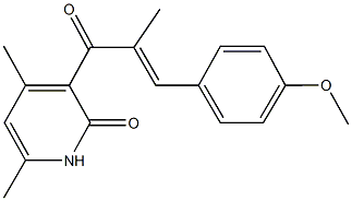 3-[3-(4-methoxyphenyl)-2-methylacryloyl]-4,6-dimethyl-2(1H)-pyridinone 구조식 이미지