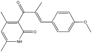 3-[3-(4-methoxyphenyl)-2-methylacryloyl]-4,6-dimethyl-2(1H)-pyridinone Structure