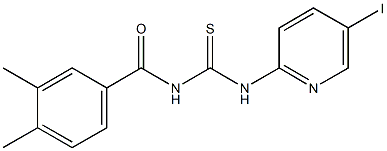 N-(3,4-dimethylbenzoyl)-N'-(5-iodo-2-pyridinyl)thiourea Structure