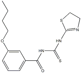 N-(3-butoxybenzoyl)-N'-(4,5-dihydro-1,3-thiazol-2-yl)thiourea 구조식 이미지