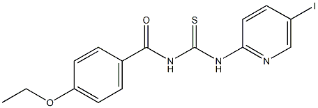 N-(4-ethoxybenzoyl)-N'-(5-iodo-2-pyridinyl)thiourea 구조식 이미지