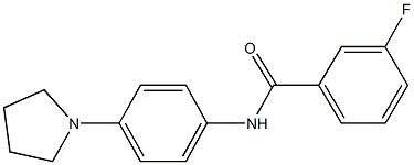 3-fluoro-N-[4-(1-pyrrolidinyl)phenyl]benzamide Structure