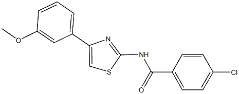 4-chloro-N-[4-(3-methoxyphenyl)-1,3-thiazol-2-yl]benzamide Structure