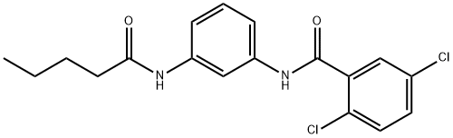 2,5-dichloro-N-[3-(pentanoylamino)phenyl]benzamide Structure