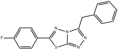 3-benzyl-6-(4-fluorophenyl)[1,2,4]triazolo[3,4-b][1,3,4]thiadiazole 구조식 이미지