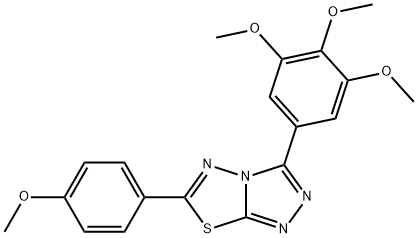 6-(4-methoxyphenyl)-3-(3,4,5-trimethoxyphenyl)[1,2,4]triazolo[3,4-b][1,3,4]thiadiazole 구조식 이미지