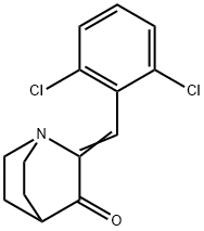 2-(2,6-dichlorobenzylidene)quinuclidin-3-one 구조식 이미지