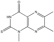 1,6,7-trimethyl-2-thioxo-2,3-dihydro-4(1H)-pteridinone 구조식 이미지