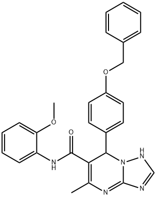 7-[4-(benzyloxy)phenyl]-N-(2-methoxyphenyl)-5-methyl-4,7-dihydro[1,2,4]triazolo[1,5-a]pyrimidine-6-carboxamide 구조식 이미지