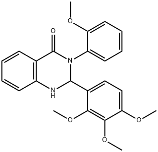 3-(2-methoxyphenyl)-2-(2,3,4-trimethoxyphenyl)-2,3-dihydro-4(1H)-quinazolinone 구조식 이미지