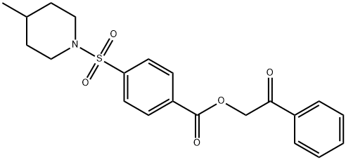 2-oxo-2-phenylethyl 4-[(4-methyl-1-piperidinyl)sulfonyl]benzoate Structure