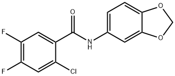 N-(1,3-benzodioxol-5-yl)-2-chloro-4,5-difluorobenzamide 구조식 이미지