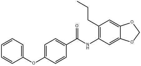 4-phenoxy-N-(6-propyl-1,3-benzodioxol-5-yl)benzamide 구조식 이미지