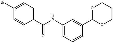 4-bromo-N-[3-(1,3-dioxan-2-yl)phenyl]benzamide Structure