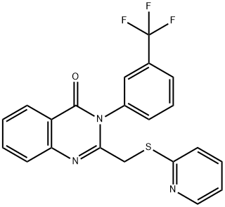 2-[(2-pyridinylsulfanyl)methyl]-3-[3-(trifluoromethyl)phenyl]-4(3H)-quinazolinone Structure