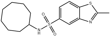 N-cyclooctyl-2-methyl-1,3-benzothiazole-5-sulfonamide Structure