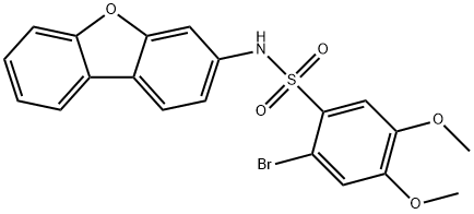 2-bromo-N-dibenzo[b,d]furan-3-yl-4,5-dimethoxybenzenesulfonamide Structure