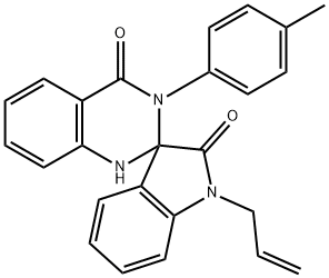 1-allyl-3'-(4-methylphenyl)-1,2',3,3'-tetrahydrospiro(2H-indole-3,2'-quinazoline)-2,4'(1'H)-dione 구조식 이미지
