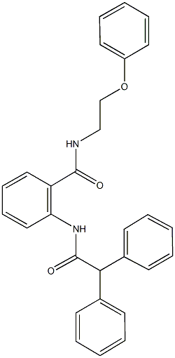 2-[(diphenylacetyl)amino]-N-(2-phenoxyethyl)benzamide 구조식 이미지
