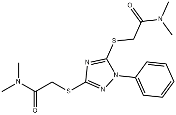 2-[(3-{[2-(dimethylamino)-2-oxoethyl]sulfanyl}-1-phenyl-1H-1,2,4-triazol-5-yl)sulfanyl]-N,N-dimethylacetamide Structure