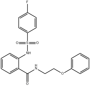 2-{[(4-fluorophenyl)sulfonyl]amino}-N-(2-phenoxyethyl)benzamide 구조식 이미지