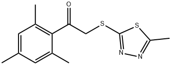 1-mesityl-2-[(5-methyl-1,3,4-thiadiazol-2-yl)sulfanyl]ethanone 구조식 이미지