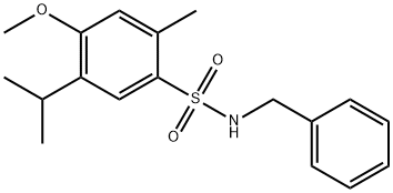 N-benzyl-5-isopropyl-4-methoxy-2-methylbenzenesulfonamide 구조식 이미지