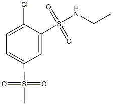 2-chloro-N-ethyl-5-(methylsulfonyl)benzenesulfonamide Structure