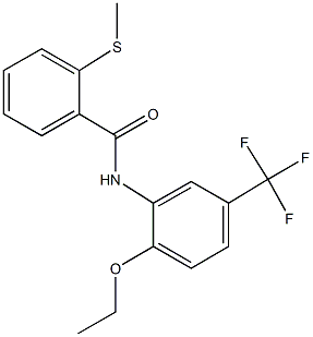 N-[2-ethoxy-5-(trifluoromethyl)phenyl]-2-(methylsulfanyl)benzamide 구조식 이미지