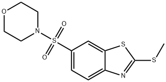 methyl 6-(4-morpholinylsulfonyl)-1,3-benzothiazol-2-yl sulfide Structure