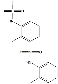 2,4-dimethyl-N-(2-methylphenyl)-3-[(methylsulfonyl)amino]benzenesulfonamide 구조식 이미지