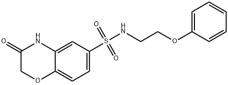 3-oxo-N-(2-phenoxyethyl)-3,4-dihydro-2H-1,4-benzoxazine-6-sulfonamide 구조식 이미지