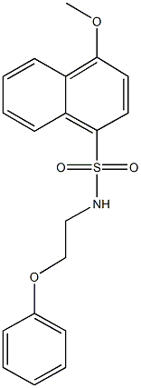 4-methoxy-N-(2-phenoxyethyl)-1-naphthalenesulfonamide 구조식 이미지