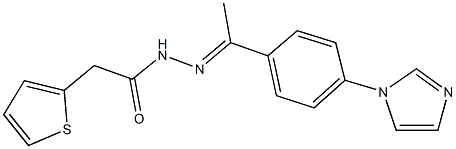 N'-{1-[4-(1H-imidazol-1-yl)phenyl]ethylidene}-2-(2-thienyl)acetohydrazide 구조식 이미지