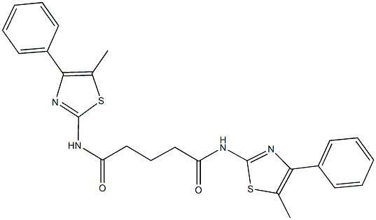 N~1~,N~5~-bis(5-methyl-4-phenyl-1,3-thiazol-2-yl)pentanediamide 구조식 이미지