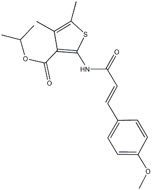 isopropyl 2-{[3-(4-methoxyphenyl)acryloyl]amino}-4,5-dimethyl-3-thiophenecarboxylate Structure